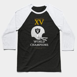 Super Bowl XV World Champion Oakland Raiders Baseball T-Shirt